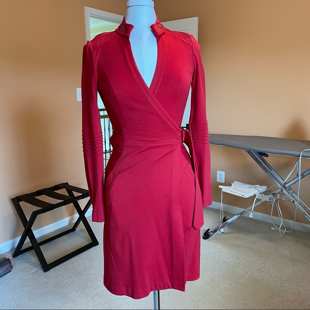 Dvf Wrap Dress With Brass Detailing - image 1